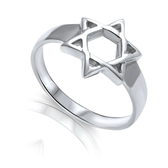 Sterling Silver Star of David Ring - Size 10 - Picture 3 of 3